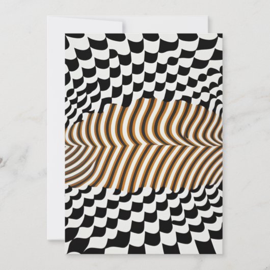 AI Optische Kunst - visuelle Komfortzone Einladung (Vorderseite)