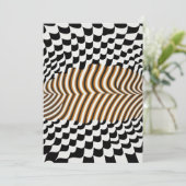 AI Optische Kunst - visuelle Komfortzone Einladung (Stehend Vorderseite)