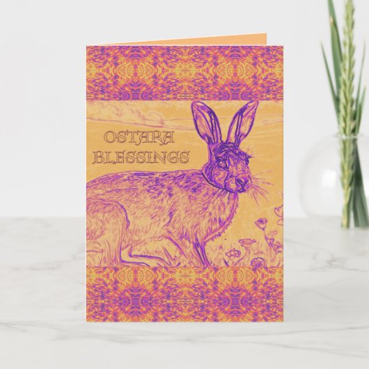 AI Ostara Hare Greetings Card Karte (Vorderseite)