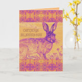 AI Ostara Hare Greetings Card Karte (Gelbe Blume)