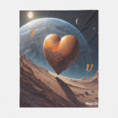AI Out the World I Liebe You Blanket Fleecedecke (Vorderseite)