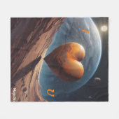 AI Out the World I Liebe You Blanket Fleecedecke (Vorderseite (Horizontal))