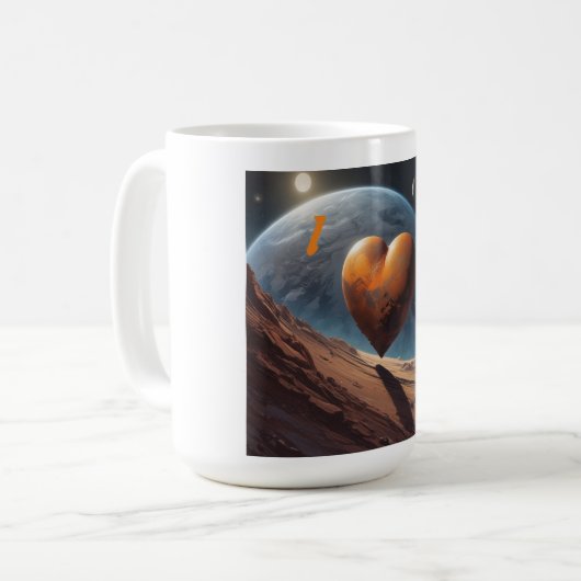 AI Out the World I Liebe You Tasse (Vorderseite Links)