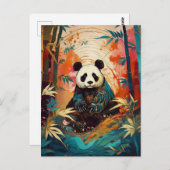 AI Panda Postkarte (Vorne/Hinten)