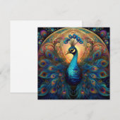 AI Peacock Feiertagskarte (Vorne/Hinten)