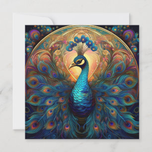 AI Peacock Feiertagskarte