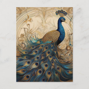 AI Peacock Postkarte