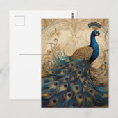 AI Peacock Postkarte (Vorne/Hinten)