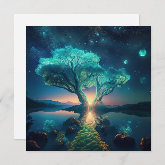 AI-Pfad Feiertagskarte (Vorne/Hinten)