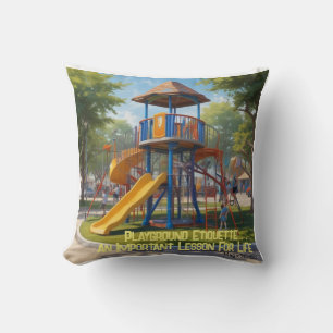 AI Playground Etiquette Throw Kissen