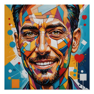 AI-Porträt eines jungen Mannes Poster