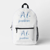 AI-positive Textart Bedruckter Rucksack (Vorderseite)