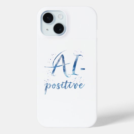 AI-positive Textart Case-Mate iPhone Hülle (Rückseite)