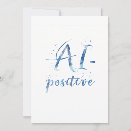 AI-positive Textart Einladung (Vorderseite)