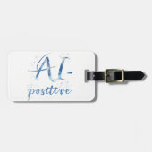 AI-positive Textart Gepäckanhänger (Vorderseite horizontal)