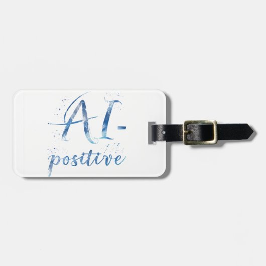 AI-positive Textart Gepäckanhänger (Vorderseite horizontal)