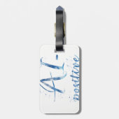 AI-positive Textart Gepäckanhänger (Rückseite vertikal)