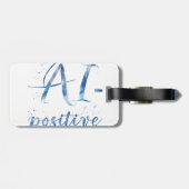 AI-positive Textart Gepäckanhänger (Rückseite horizontal)