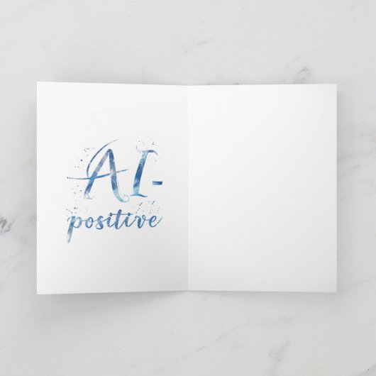AI-positive Textart Karte (Innenseite)
