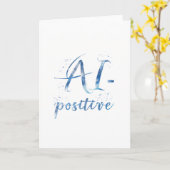 AI-positive Textart Karte (Gelbe Blume)