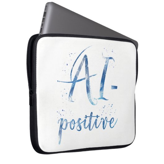 AI-positive Textart Laptopschutzhülle (Vorne Rechts)