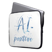 AI-positive Textart Laptopschutzhülle (Vorderseite Links)