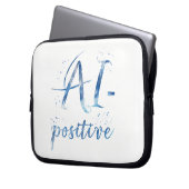 AI-positive Textart Laptopschutzhülle (Vorderseite Links)