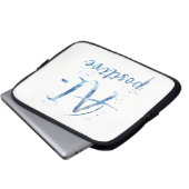 AI-positive Textart Laptopschutzhülle (Vorne Knopf)