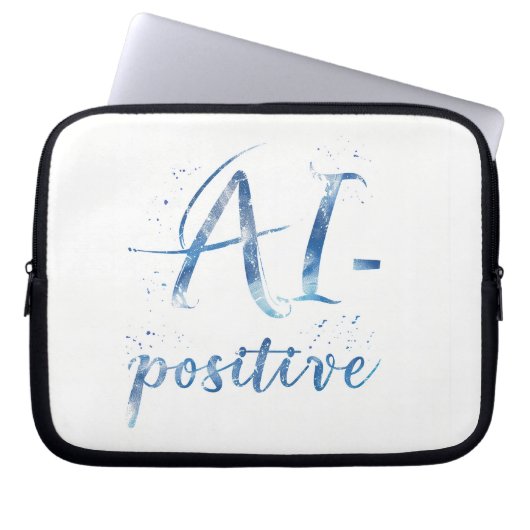 AI-positive Textart Laptopschutzhülle (Vorderseite)