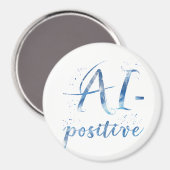 AI-positive Textart Magnet (Vorderseite/Rückseite)