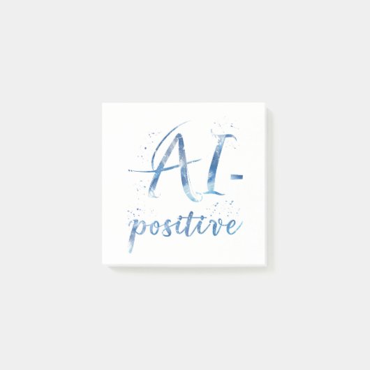 AI-positive Textart Post-it Klebezettel (Vorderseite)