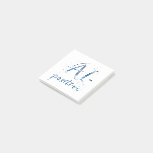 AI-positive Textart Post-it Klebezettel (angewinkelt)