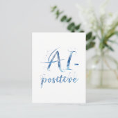 AI-positive Textart Postkarte (Stehend Vorderseite)