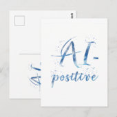 AI-positive Textart Postkarte (Vorne/Hinten)