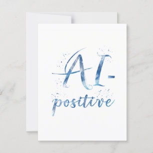 AI-positive Textart Postkarte