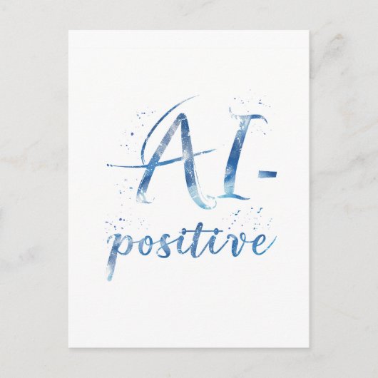 AI-positive Textart Postkarte (Vorderseite)