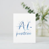 AI-positive Textart Postkarte (Stehend Vorderseite)
