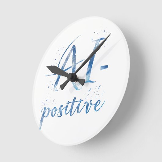 AI-positive Textart Runde Wanduhr (Winkel)
