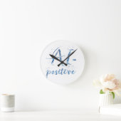 AI-positive Textart Runde Wanduhr (Zuhause)