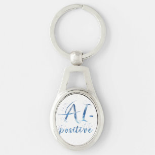 AI-positive Textart Schlüsselanhänger