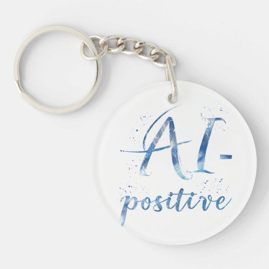 AI-positive Textart Schlüsselanhänger (Vorderseite)