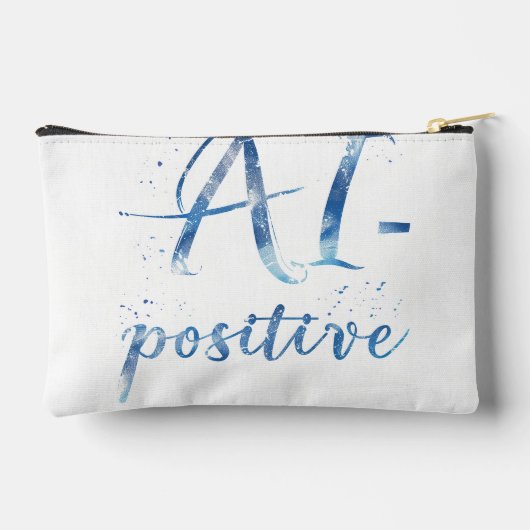 AI-positive Textart Zubehörtasche (Rückseite)