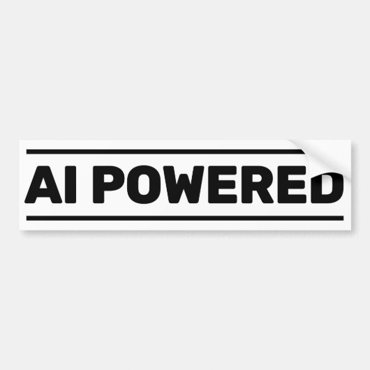 AI Powered™ Bumper Sticker Autoaufkleber (Vorne)
