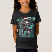 AI Powered Santa Robot mit Dronen und Weihnachten T-Shirt (Vorderseite)