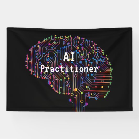 AI Practitioner für künstliche Intelligenz Tech Banner (Horizontal)