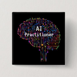 AI Practitioner für künstliche Intelligenz Tech Button