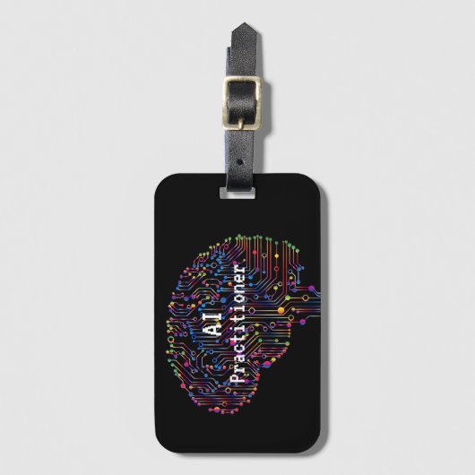AI Practitioner für künstliche Intelligenz Tech Gepäckanhänger (Vorderseite Vertikal)