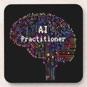 AI Practitioner für künstliche Intelligenz Tech Getränkeuntersetzer (Vorderseite)