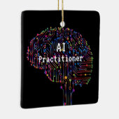 AI Practitioner für künstliche Intelligenz Tech Keramikornament (Rechts)