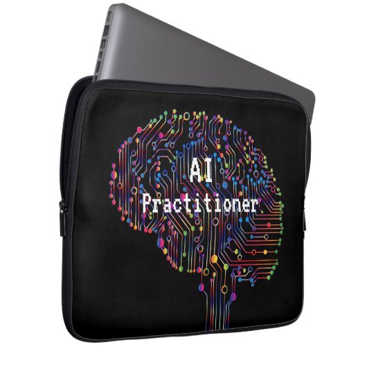 AI Practitioner für künstliche Intelligenz Tech Laptopschutzhülle (Vorne Rechts)